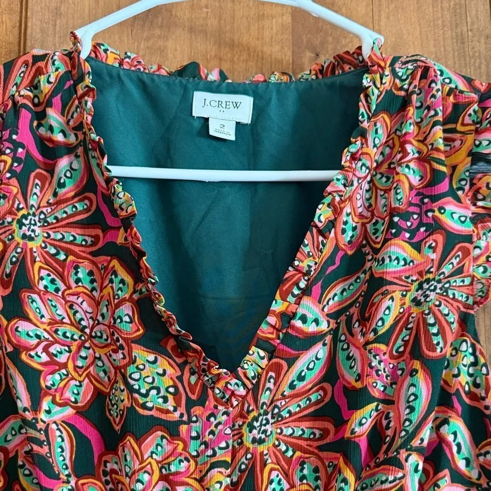 J. Crew Multicolor Floral Dress